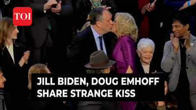 Video: Did Jill Biden just kiss Kamala's husband on the lips at State of the Union Address