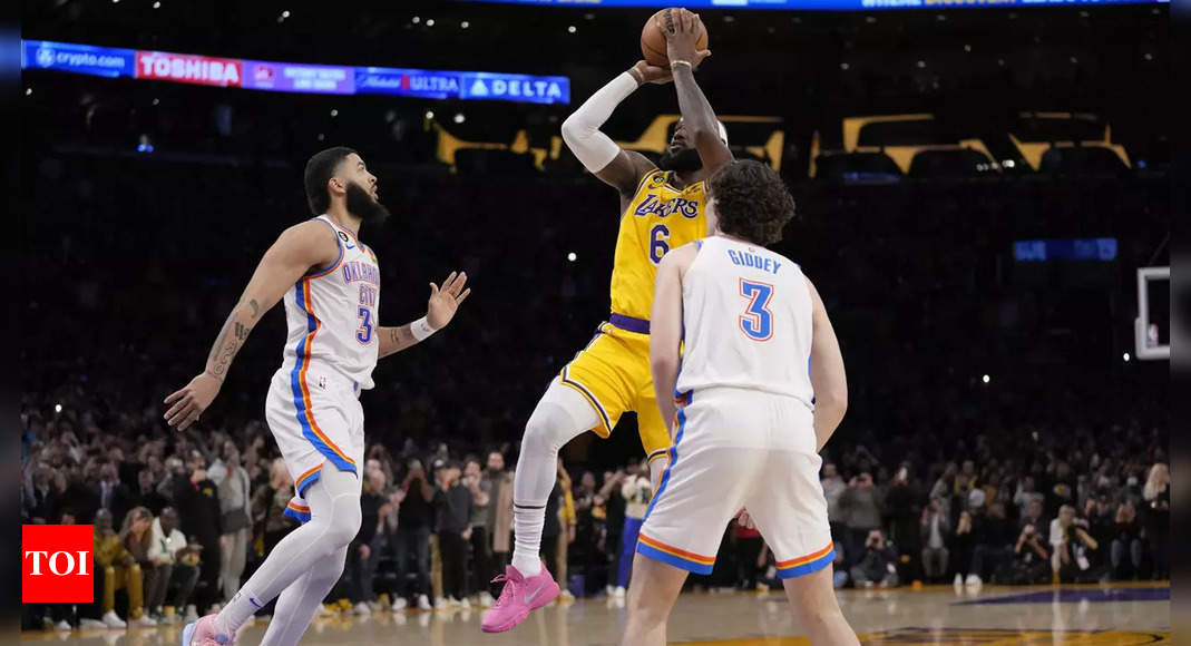 Lebron James: NBA: Oklahoma City Thunder beat Los Angeles Lakers on LeBron James’ record night | More sports News – Times of India
