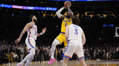 Lebron James: NBA: Oklahoma City Thunder beat Los Angeles Lakers on LeBron  James' record night | More sports News - Times of India