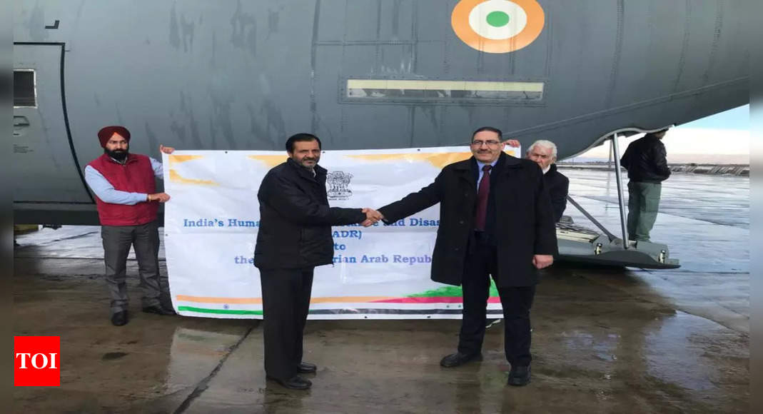 India hands over six tonnes of relief materials to earthquake-hit Syria | India News – Times of India