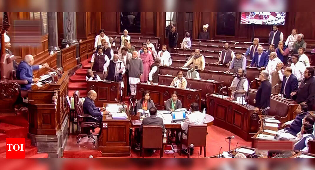 Rajya Sabha sees verbal skirmishes as oppn presses for JPC probe | India News – Times of India