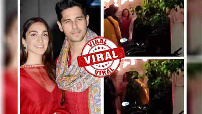 Watch: Newlyweds Sidharth Malhotra and Kiara Advani dance to dhol beats, receive grand welcome at actor's Delhi house