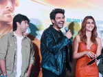 Kartik Aaryan & Kriti Sanon up the style file at the trailer launch of Shehzada