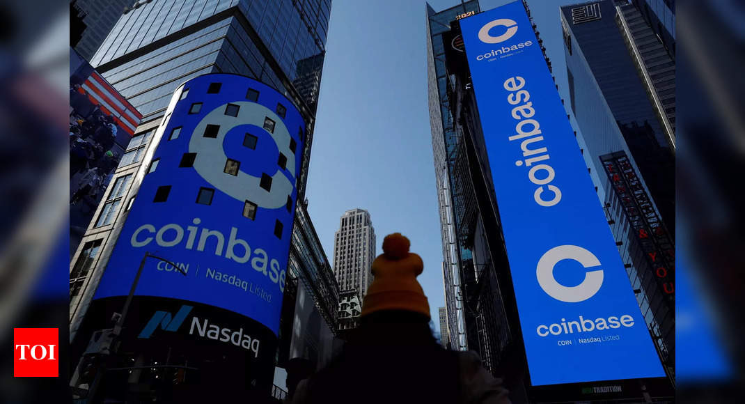 Coinbase: Coinbase shares tumble as SEC cracks down on crypto staking – Times of India