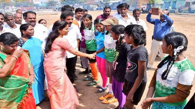 Mayor Priya kicks off CM’s trophy football tournament on Chennai’s new sports ground