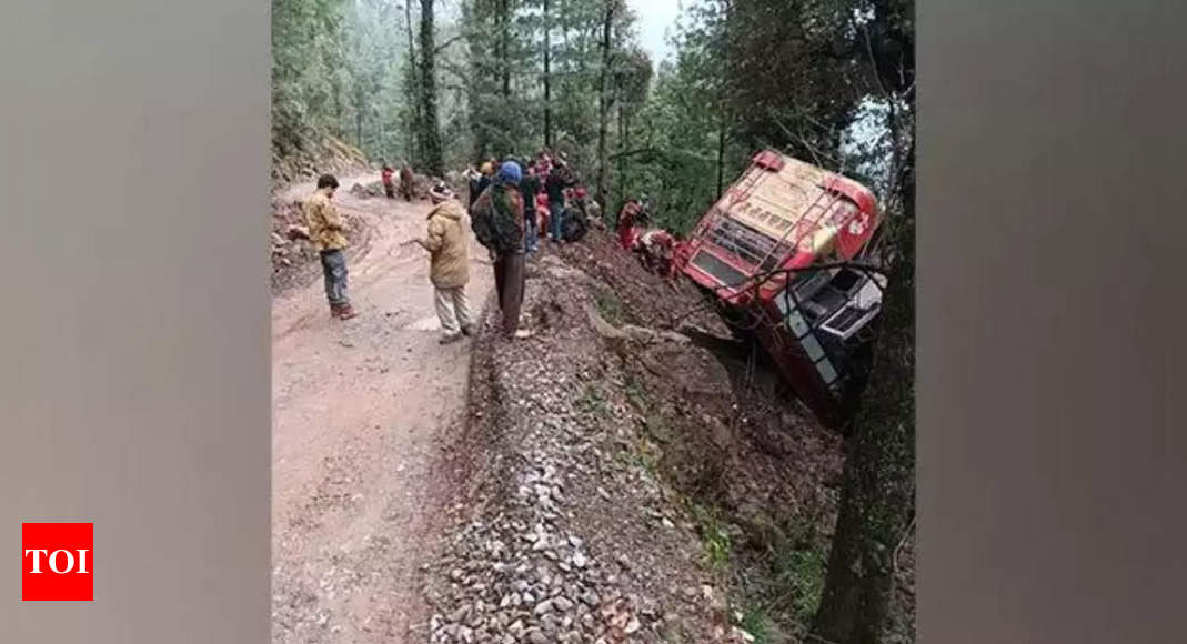 At least 17 injured as bus skids off road in Udhampur | India News – Times of India