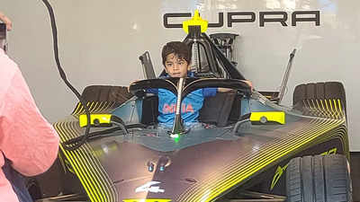 A lifetime experience for fans, 4-year-old Ishaan in driver’s seat