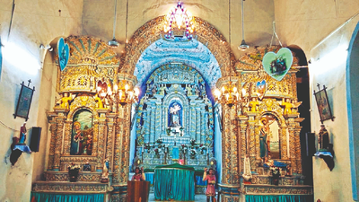 400-year-old church put on the altar for football field