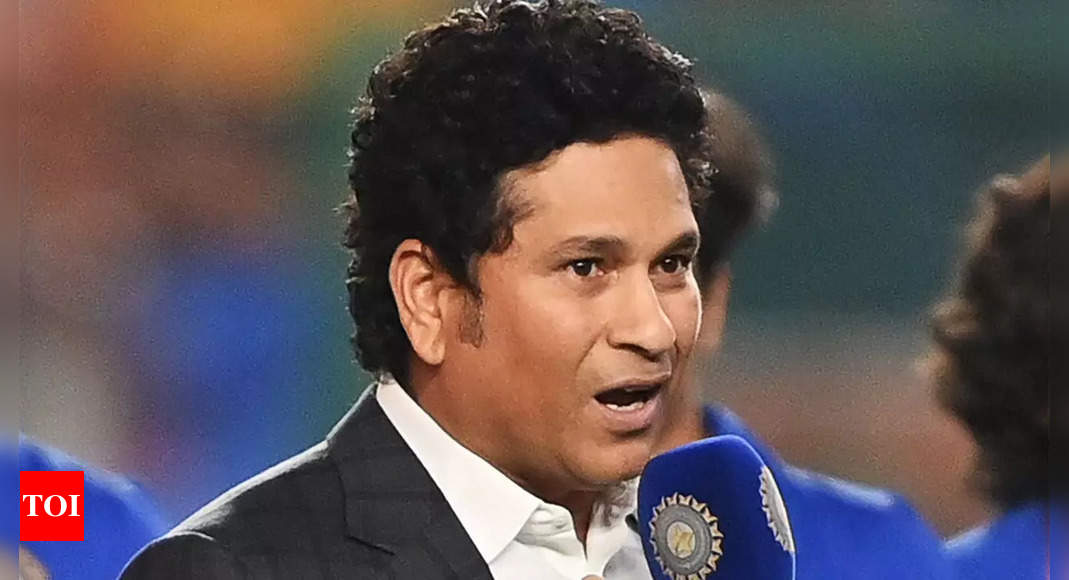 Watch: An acrobatic fielding effort catches Tendulkar's attention