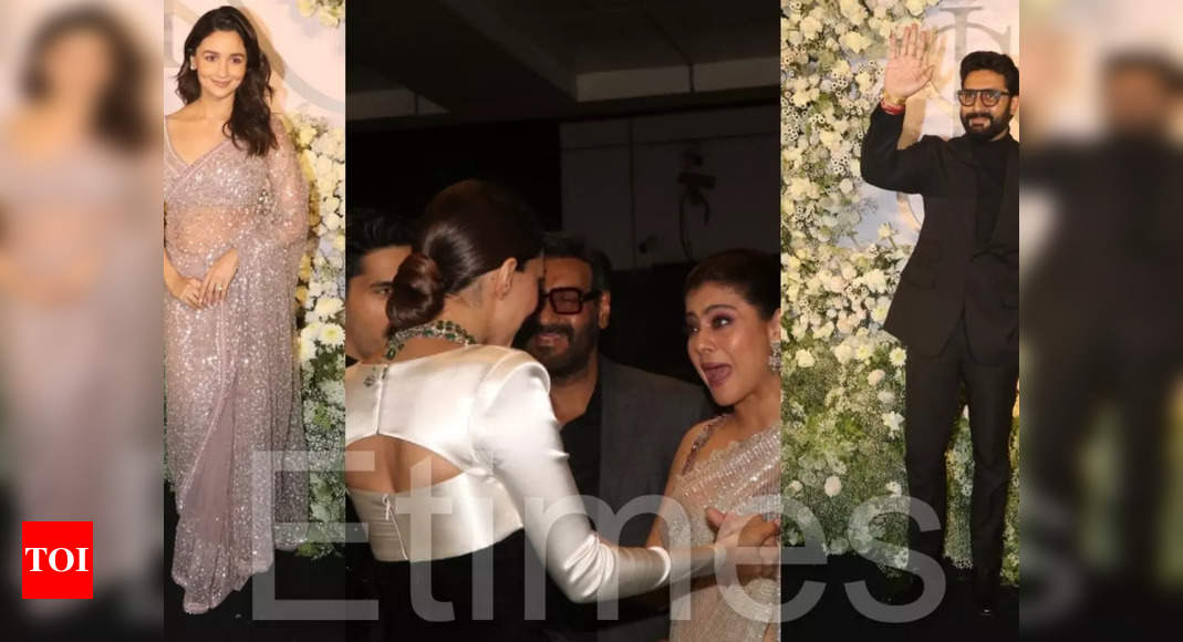 Alia Bhatt, Ajay Devgn, Kajol, Abhishek Bachchan: Celebs start arriving for Sidharth Malhotra, Kiara Advani’s wedding reception in Mumbai – Times of India