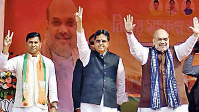 Only double-engine govt can save Tripura from 'triple trouble': Amit Shah