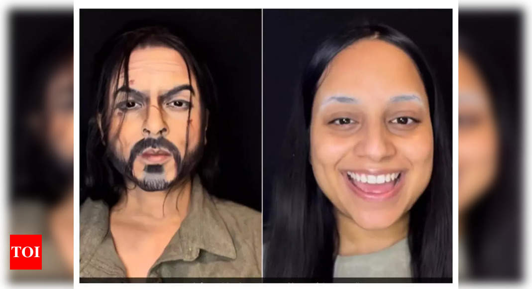 Watch: Makeup artist recreates Shah Rukh Khan’s look from Pathaan, leaves social media in awe – Times of India