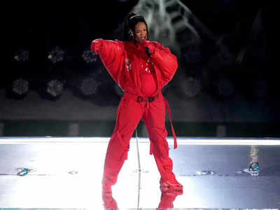 Rihanna stuns in Loewe and Alaïa at the Super Bowl 2023