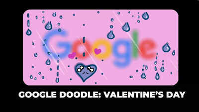 Valentine's Day 2023: Google Doodle celebrates the Day with animated rain drops