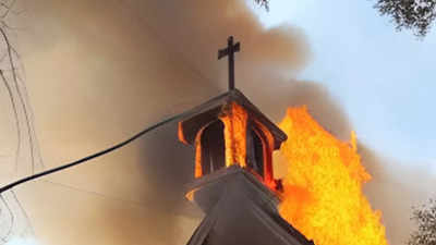 Church set on fire in Madhya Pradesh's Itarsi, hunt on for 2 accused