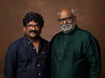 Kanukuntla Subhash Chandrabose and M. M. Keeravani pose for a portrait 