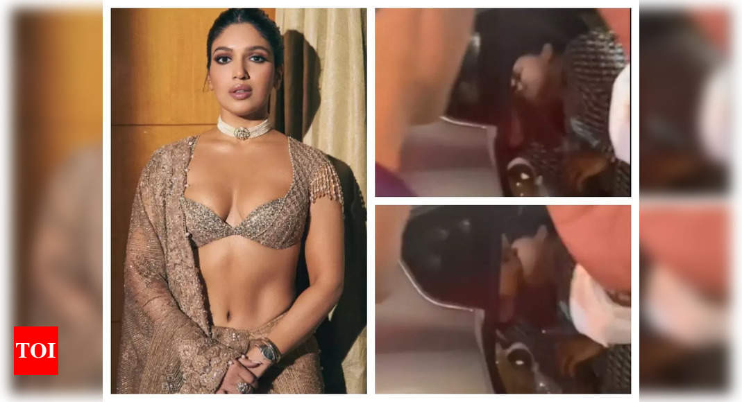 Bhumi Pednekar’s intimate moment with mystery man at Sidharth-Kiara’s wedding reception goes viral! – Times of India