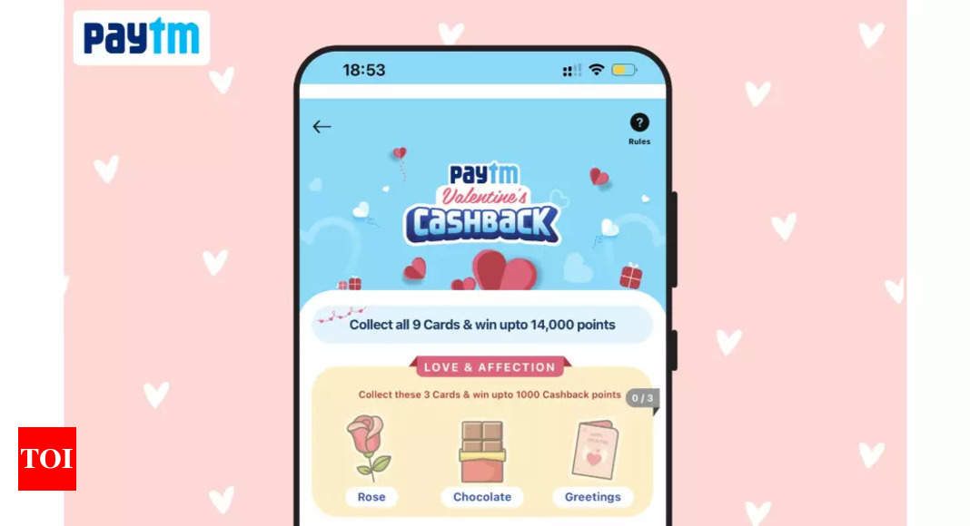 Paytm: Paytm announces Valentine’s cashback offer – Times of India
