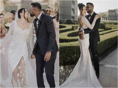 Hardik Pandya, Natasa Stankovic Wedding Photos, Marriage Images, Pictures & Videos: Hardik Pandya, Natasa Stankovic renew their wedding vows on Valentine's Day, couple shares dreamy pictures | - Times of India