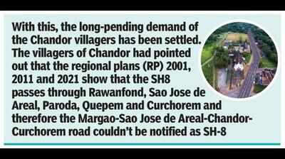Margao-Chandor-Curchorem stretch now major district road | Goa News ...