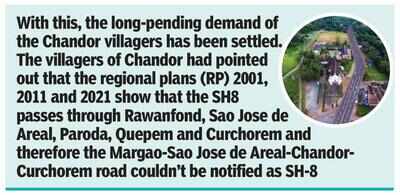 Margao-Chandor-Curchorem stretch now major district road