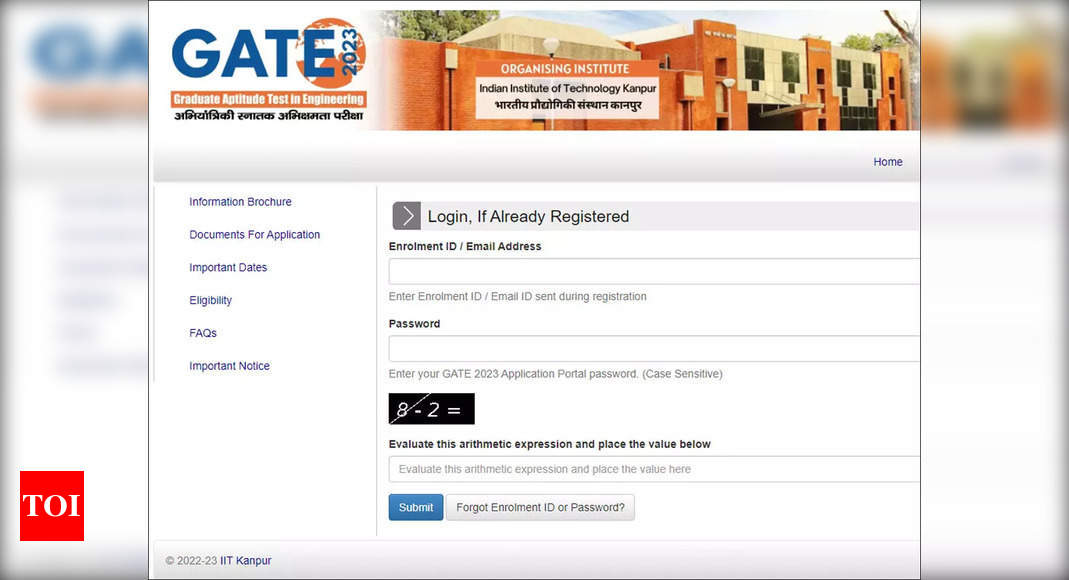 GATE 2023 response sheet releases today on gate.iitk.ac.in, check details here – Times of India