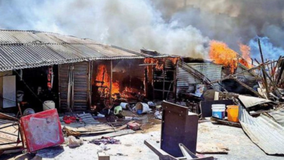 50 shanties gutted in Haryana's Ghasola slum blaze, second in a month