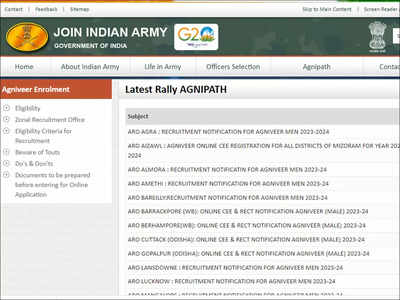 Army Agniveer Rally recruitment 2023 notification released; application from tomorrow on joinindianarmy.nic.in