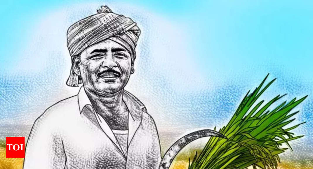 Indian Farmer Illustration Save Farmer Drawing Stock Illustration  1909458787  Shutterstock