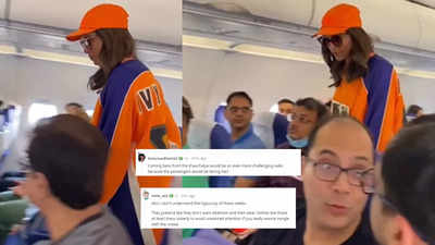Deepika Padukone ditches first-class air travel? 'Pathaan' actress's video walking in the aisle of an economy class goes viral; netizen says 'don't understand the hypocrisy of these celebs...'