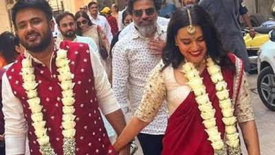 Swara Bhasker gets hitched to political activist Fahad Ahmad in a court ...