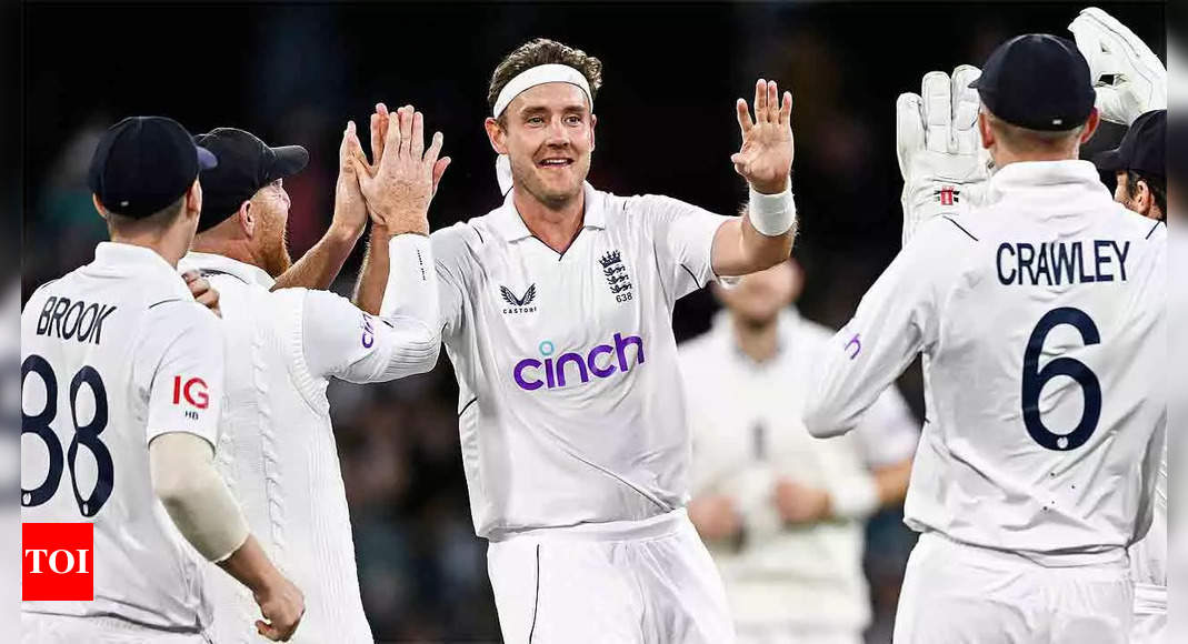 1st Test: Stuart Broad fires England to verge of victory over New Zealand | Cricket News – Times of India