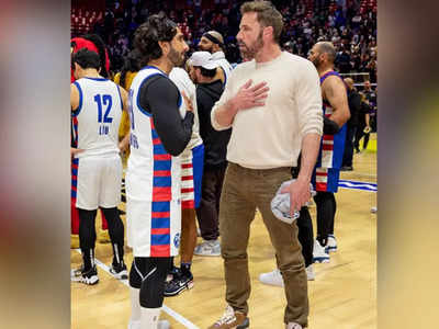Ranveer Singh chats with Ben Affleck on court of NBA All-Star
