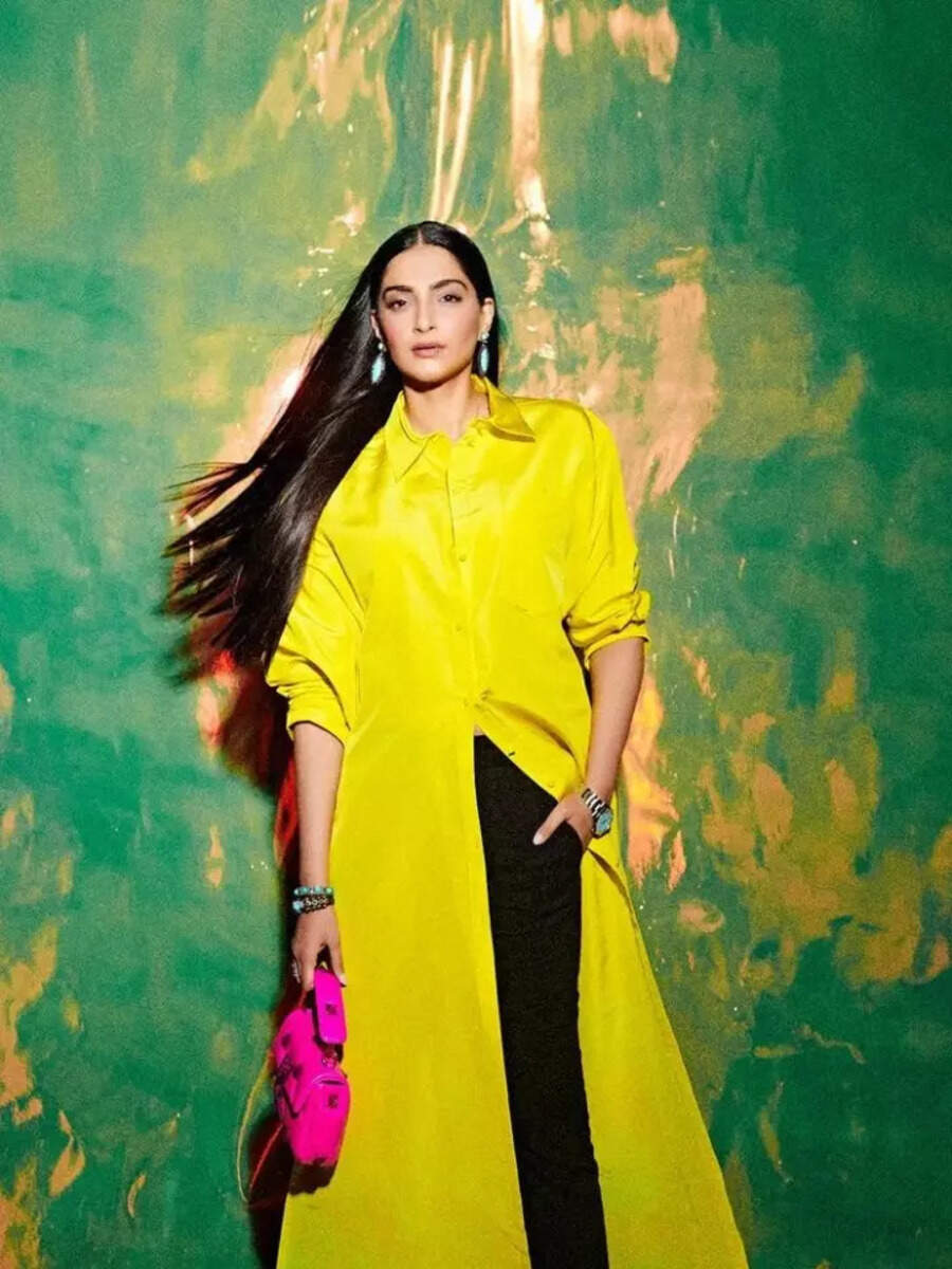 Sonam kapoor brightens up instagram feed in neon yellow shirt
