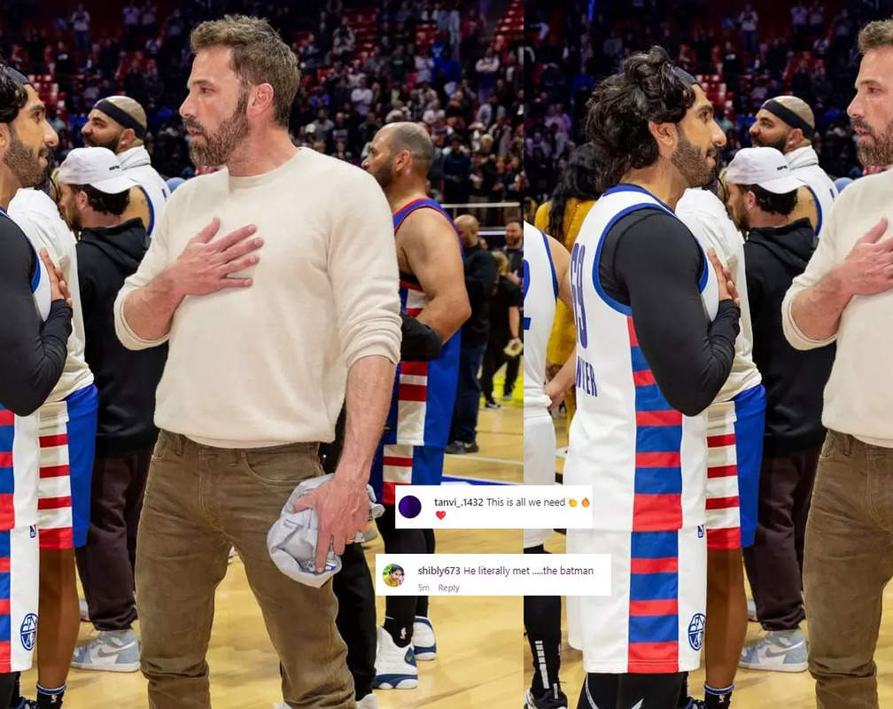 
Ranveer Singh gets clicked with Ben Affleck at the NBA All-Star celebrity game; fans say 'He literally met the Batman'

