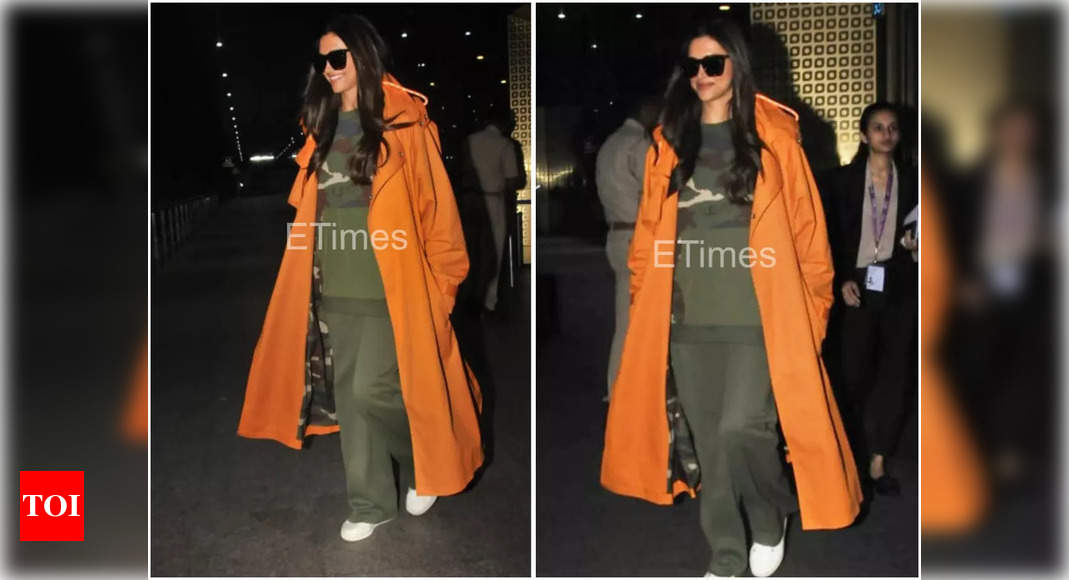 Deepika Padukone makes a style statement at the airport in an orange trench coat – See photos – Times of India ►