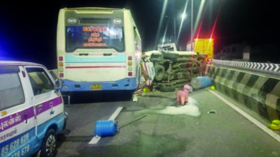 TNSTC bus conductor, driver fatally run over