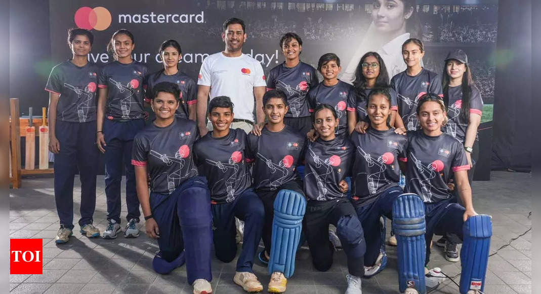 MS Dhoni mentors U-19 women players at a cricket clinic in Mumbai | Cricket News – Times of India