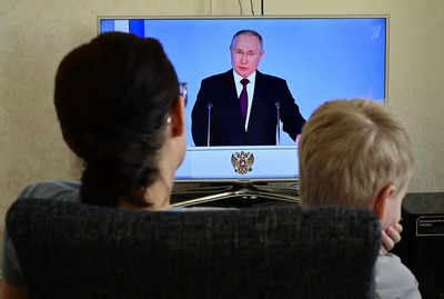 Russian state TV website goes down during Putin speech
