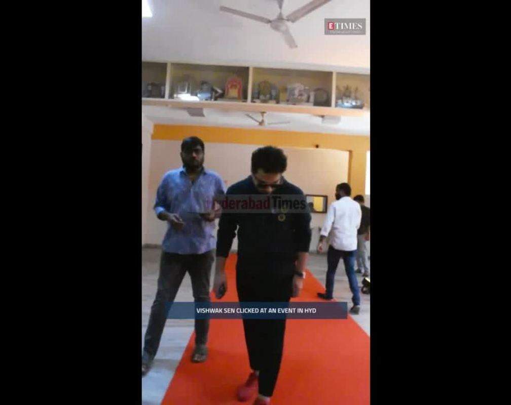 
Vishwak Sen spotted at an event in Hyderabad
