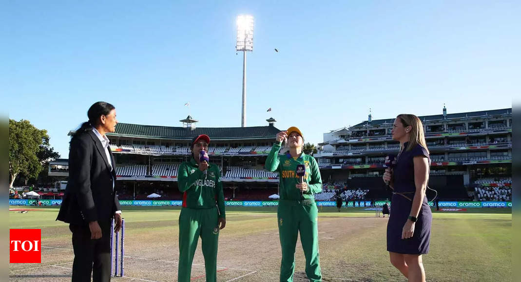 Women’s T20 World Cup: South Africa Women vs Bangladesh Women  – The Times of India : 8.5 : Bangladesh Women : 34/2