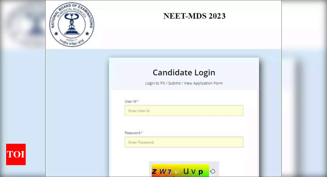 NEET MDS 2023 Admit card releases today on nbe.edu.in, check details – Times of India
