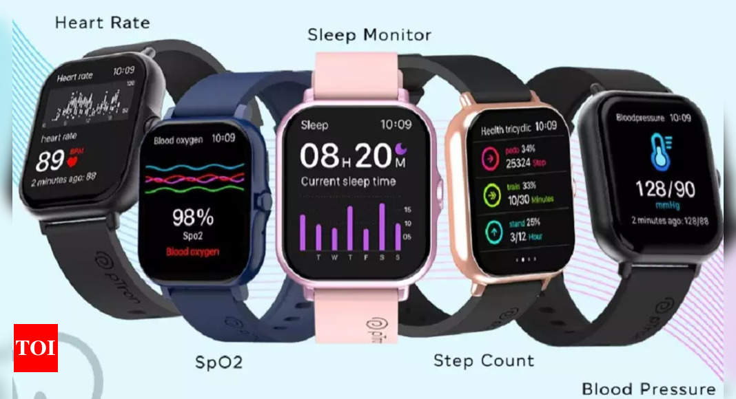 Ptron launches affordable smartwatch with SpO2 monitor, sleep tracking and more at Rs 1,199 – Times of India