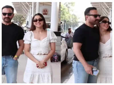 Watch video: Saif Ali Khan and Sharvari Wagh reunite at the airport; fans ask when is Bunty Aur Babli 3 coming out