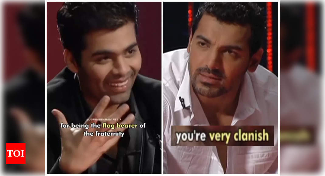 #ThrowbackThursday: When Karan Johar called John Abraham for being the ‘flag-bearer of the fraternity’ – Times of India