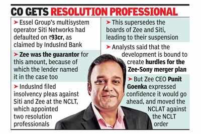 Zee faces bankruptcy case, MD Goenka moves NCLAT