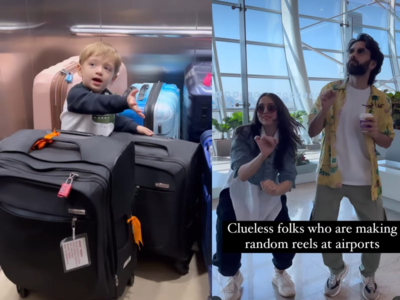 Nakuul Mehta and Jankee Parekh goof around at the airport while baby Sufi takes all the responsibilities; watch this hilarious video