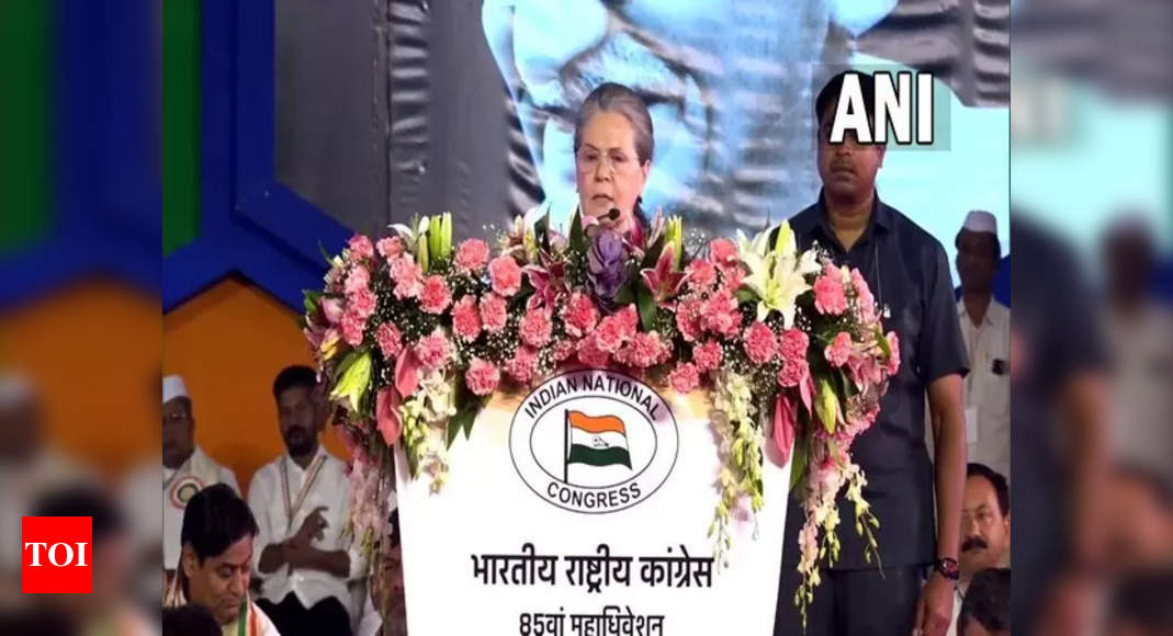 Congress:  ‘My innings could conclude with Bharat Jodo Yatra…’: Sonia Gandhi at Congress plenary session | India News – Times of India