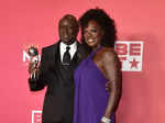 Benjamin Crump, recipient of the social justice impact award and Viola Davis