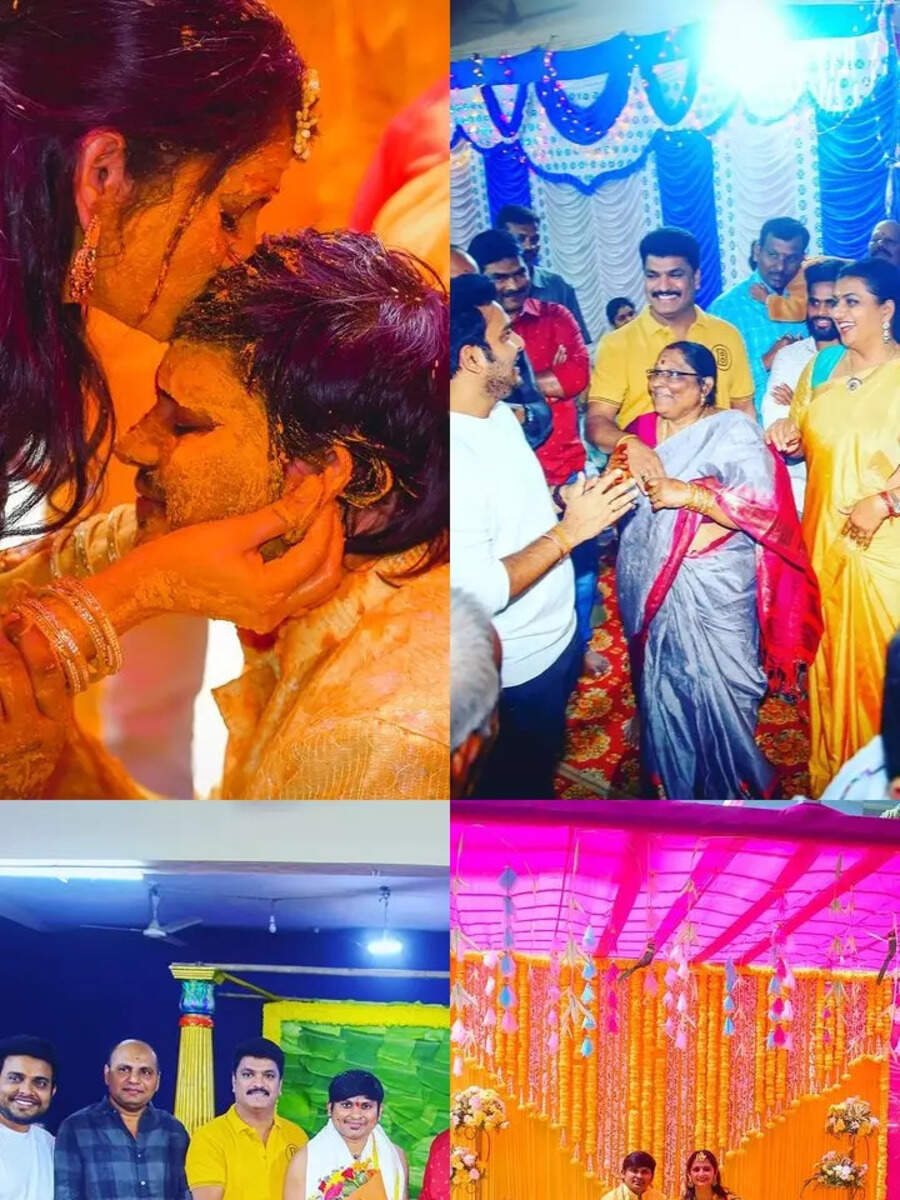 Candid pics from Jabardasth fame RakeshSujatha's Haldi and wedding